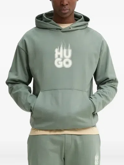 HUGO BOSS FLAME-PRINT HOODIE