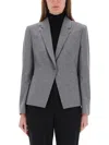 Hugo Boss Flannel Blazer In Gray