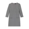Hugo Boss Flannel Dress With Welt Pockets In Gray