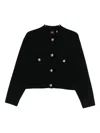 Hugo Boss Flap-pocket Button-front Cardigan In Black