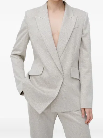 Hugo Boss Flap-pocket Jacket In Gray
