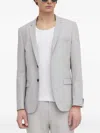 Hugo Boss Flap-pocket Suit In Gray