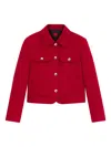 Hugo Boss Flap-pockets Buttoned Jacket In Red