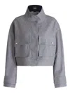 Hugo Boss Flap-pockets Military Jacket In Gray