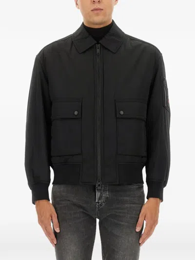 HUGO BOSS FLAP-POCKET COLLARED JACKET