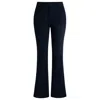 Hugo Boss Flared Trousers In Brushed Stretch Cotton In Blue