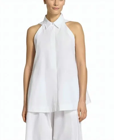Hugo Boss Flared White Shirt With Concealed Button Placket