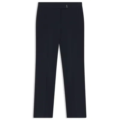 Hugo Boss Flared-fit Pants In Stretch Jersey In Blue