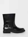 Hugo Boss Flat Ankle Boot Boss Woman Color Black In Black