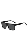 Hugo Boss Flat Top Sunglasses, 59mm In Black/gray Polarized Solid