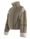 Hugo Boss Fleece-detail Jacket In Neutral