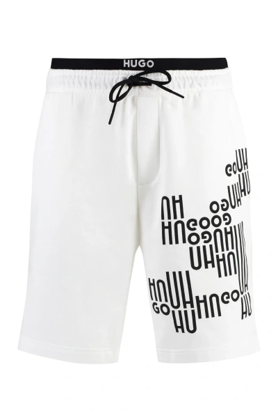 Hugo Boss Fleece Shorts In White