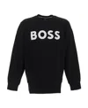 Hugo Boss Logo Printed Crewneck Sweatshirt In Black