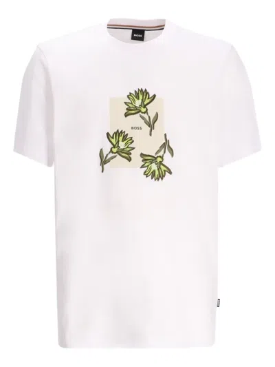 HUGO BOSS FLORAL-ARTWORK T-SHIRT