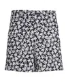Hugo Boss Floral-print Bermuda Shorts In Black