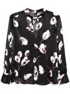 Hugo Boss Floral-print Blouse In Black