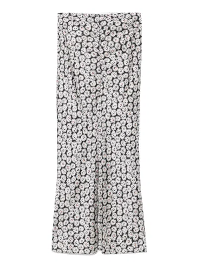 Hugo Boss Floral-print Maxi Skirt In Black