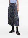Hugo Boss Floral-print Midi Skirt
