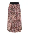 Hugo Boss Floral-print Skirt In Crepe Fabric In Nude