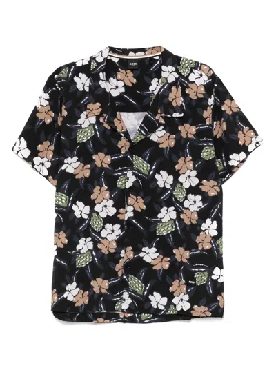 HUGO BOSS FLORAL-PRINT SHIRT