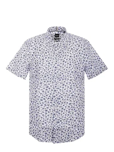 Hugo Boss Floral-print Shirt In Multi