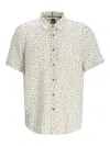 Hugo Boss Slim-fit Shirt In Floral-print Stretch Linen