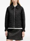 Hugo Boss Floral-quilted Jacket In Black