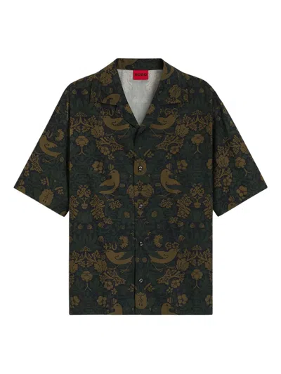 HUGO BOSS FLORAL SHORT-SLEEVE SHIRT