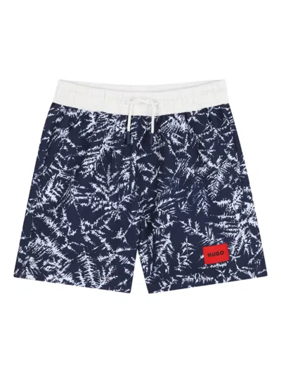 Hugo Boss Kids' Floral Swim Shorts In Multi