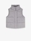 Hugo Boss Focrina Virgin Wool And Cashmere Sleeveless Jacket In Gray
