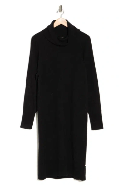 Hugo Boss Folibia Cowl Neck Long Sleeve Sweater Dress In Black