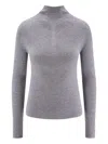Hugo Boss Foliora Virgin Wool Turtleneck In Gray