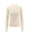 Hugo Boss Foliora Virgin Wool Turtleneck In White