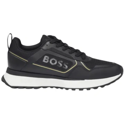 Pre-owned Hugo Boss Footwear Jonah-runn Logo Black Sneaker/trainer