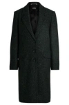 Hugo Boss Formal Coat With Micro Structure In Patterned