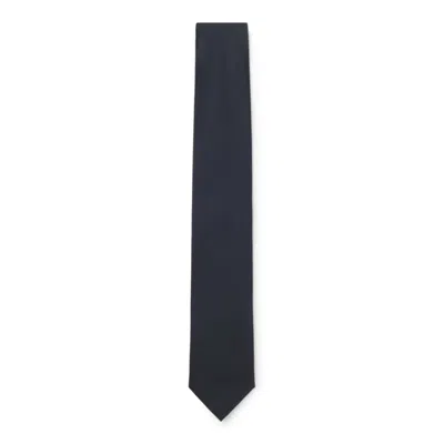 Hugo Boss Formal Tie With Jacquard Pattern In Blue