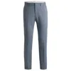 Hugo Boss Regular-fit Trousers In Micro-patterned Stretch Cloth In Blue