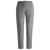 Hugo Boss Formal Trousers In Checked Stretch Fabric In Multi