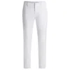 Hugo Boss Slim-fit Pants In Water-repellent Stretch Fabric In White