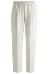 Hugo Boss Formal Trousers In Stretch Fabric In White
