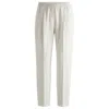 Hugo Boss Formal Trousers In Stretch Fabric In White