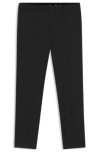 Hugo Boss Formal Trousers In Virgin-wool Serge In Black