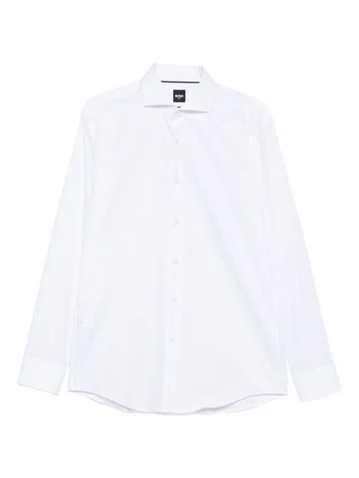 Hugo Boss Formal White Button-down Shirt With Tailored Fit
