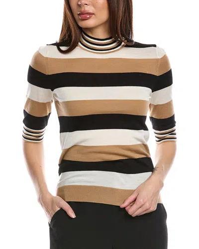 Hugo Boss Fratellina Wool Sweater In Brown