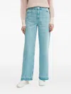 Hugo Boss Frayed-hem Jeans In Blue