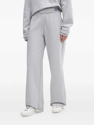 Hugo Boss Frayed Logo-detail Track Pants In Pattern
