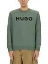 Hugo Boss Hugo French Terry Sweatshirt With Logo In Green