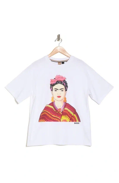 Hugo Boss Frida Kahlo Cotton Graphic T-shirt In White