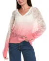 Hugo Boss Boss Orange Frigioni Dip Dye Open Knit Sweater In White