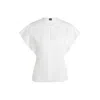 Hugo Boss Frill-sleeve Blouse With Crochet-style Trims In White